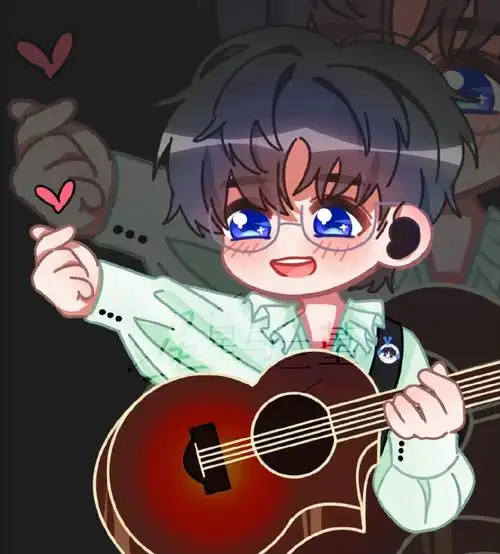 比心弹吉他的甜甜小男孩@张杰