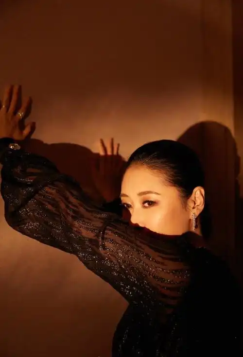 梁静黑色长裙迷人性感图片29