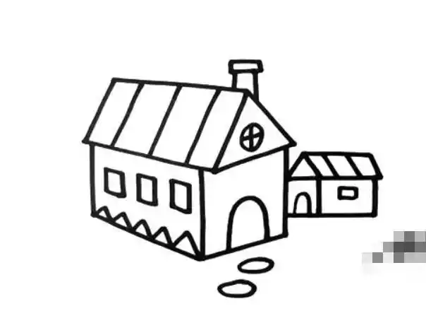 绘画教程-超级立体的小房子,只需6步,孩子们学会了吗