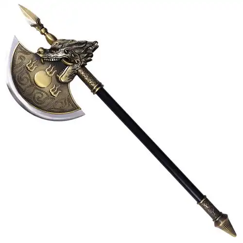 紫清十八般兵器程咬金武器斧头八卦宣花李逵双斧习武刀剑