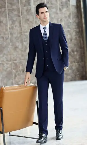 男式西装商务西服休闲正装套装工作服男士西装外套职业装韩版批发