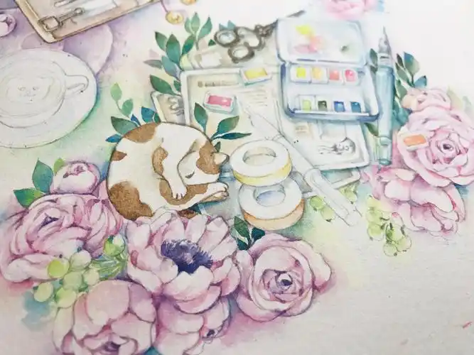 猫与手帐,手帐本的一张封面