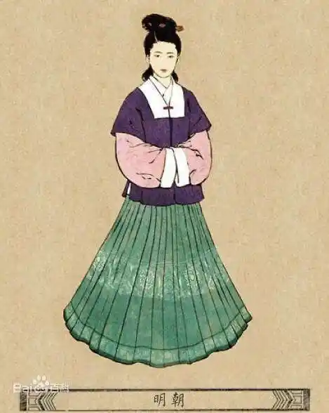 明代的这件女子服饰是皇后和平民都可穿的衣服