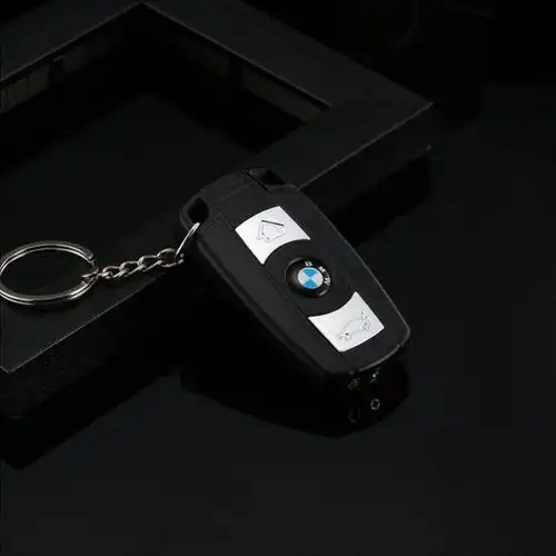 防风创意个性宝马bmw钥匙造型带灯充气打火机仿真充气打火机