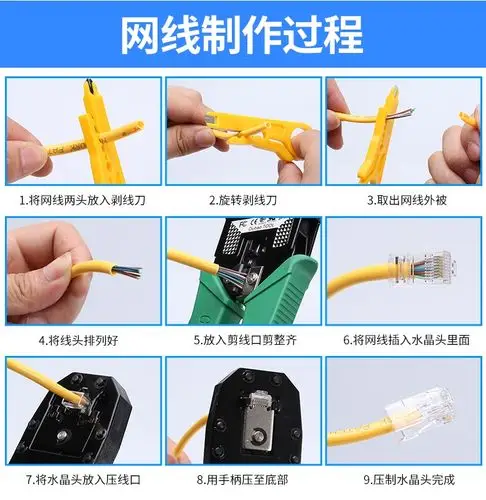 网线钳套装家用五类六类压线钳接水晶头接头钳网线测试仪网络夹线钳