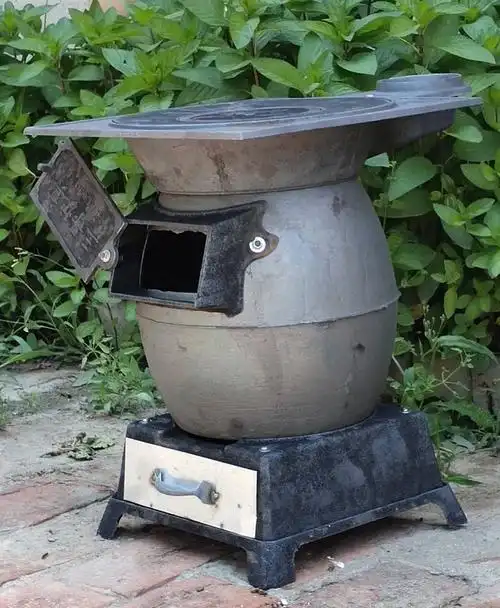 柴火炉铸铁煤炉家用老式升温农村炮弹烤火炉生铁烧材取暖炉子 灰色