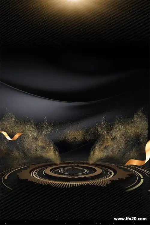 创意高端时尚大气黑金海报背景