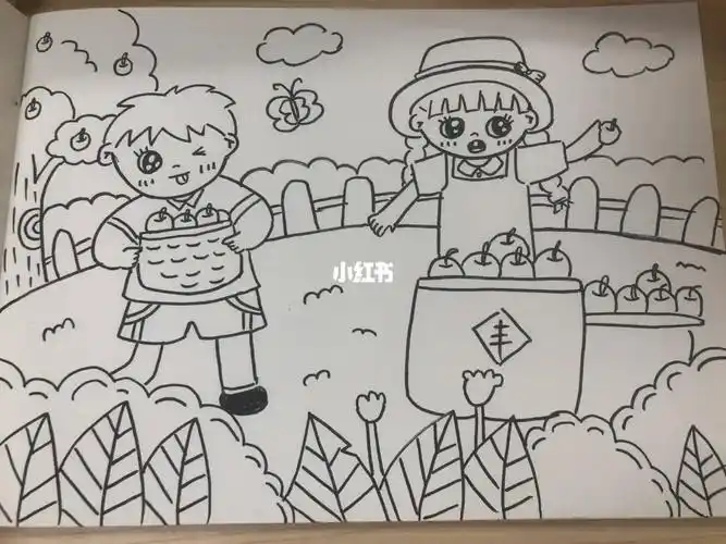 主题简笔画丰收秋天等