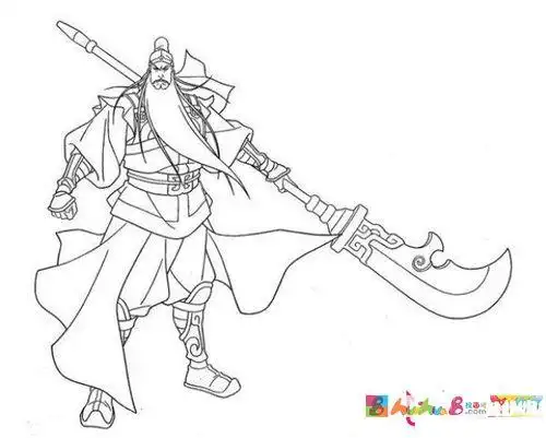 关羽小学生简笔画