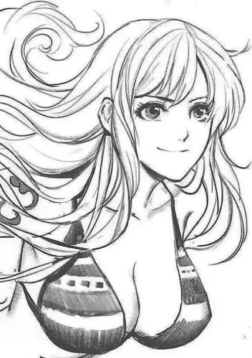 海贼王女帝简笔画步骤简笔画海贼王娜美人物海贼王素描图简笔画教程