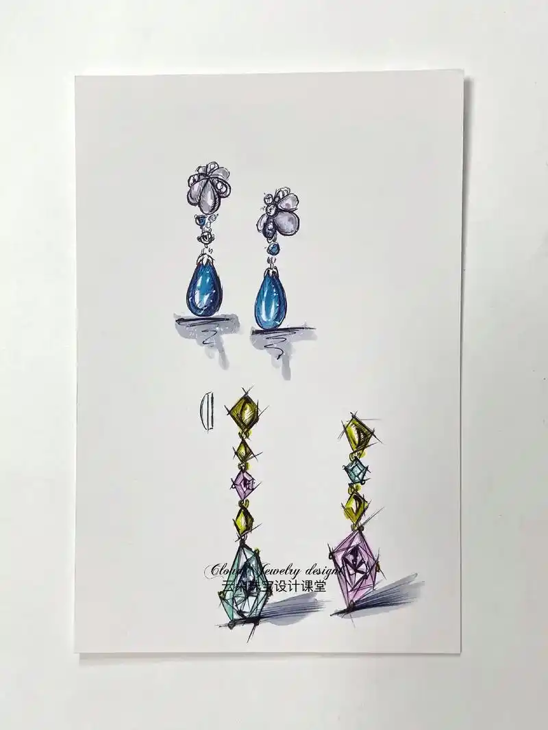 珠宝手绘 #珠宝设计师 #珠宝 - 抖音