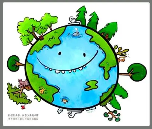 保护地球,从我做起—吉的堡国风世家幼儿园中二班地球日活动宣传