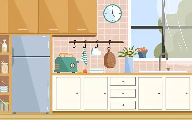 卡通厨房插画厨房家生活jpg素材