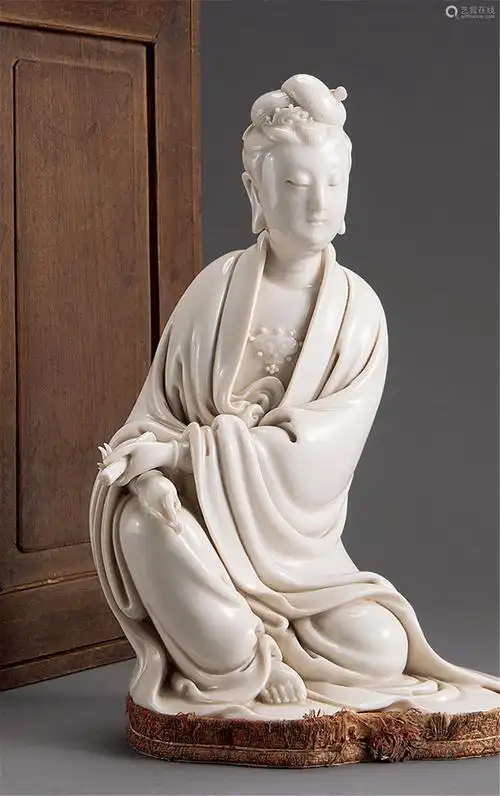 明何朝宗款德化窑白磁观音