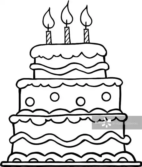 生日蛋糕的卡通