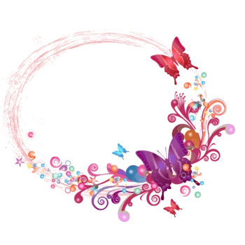 矢量炫彩蝴蝶边框