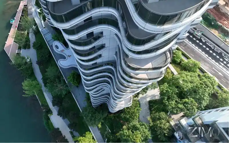 航拍麓湖生态城