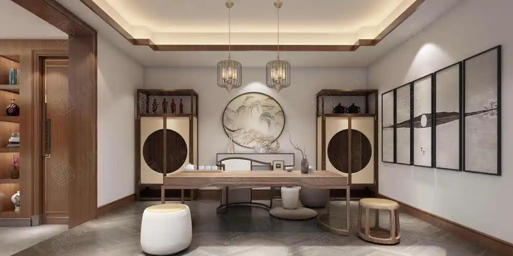 桃坞雅苑_禅意居家生活装修吊灯效果图