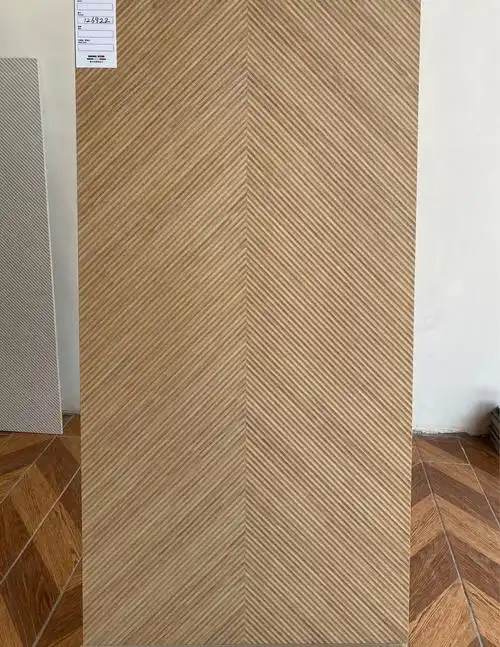 日式拉槽鱼骨木纹瓷砖600x1200浴室防滑地砖卫生间墙砖民宿哑光砖