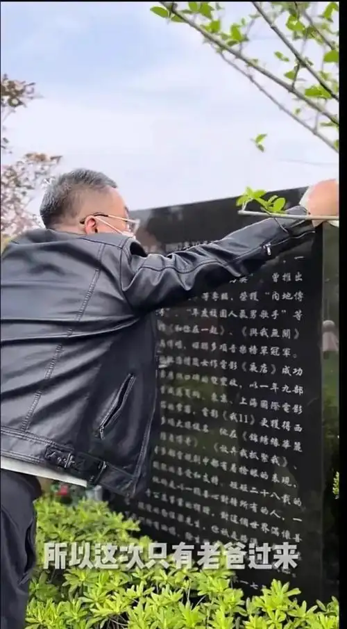 清明将至,乔任梁的父亲去为他扫墓.