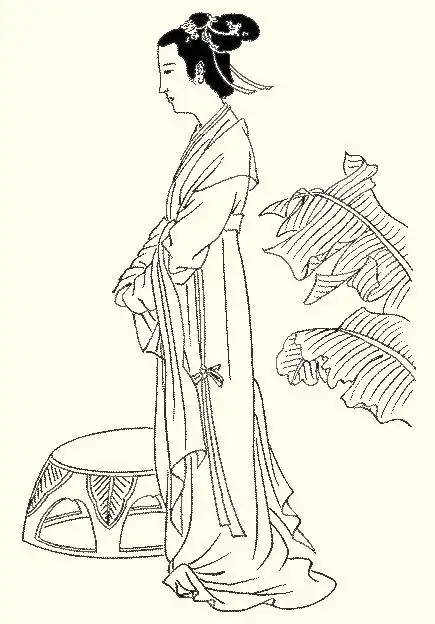 简单工笔画人物白描图片_简单工笔画人物白描素材