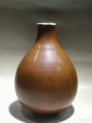 瓷器 高古 **定窑酱釉玉壶春瓶