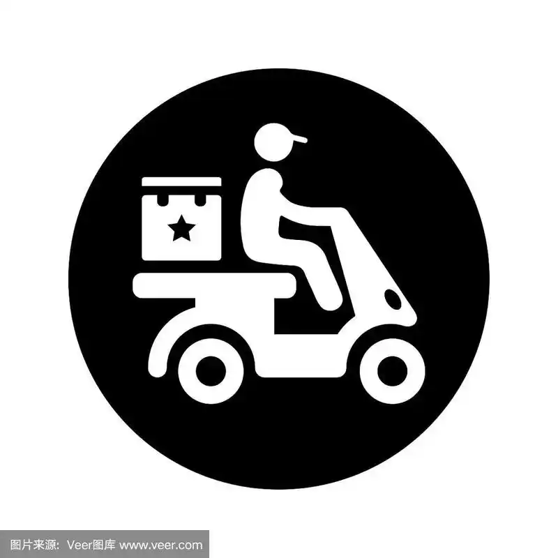 送货员,快递员,产品送货图标