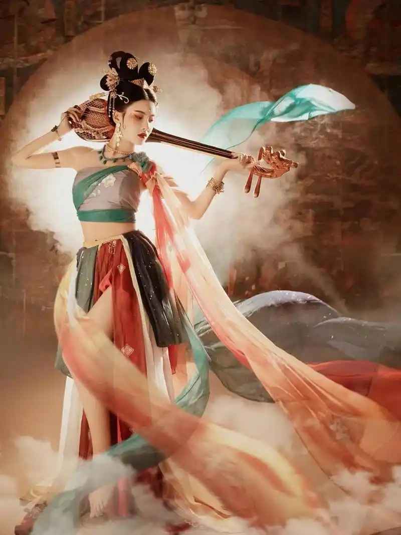 复古敦煌壁画系列,艺术美飞天舞者写真