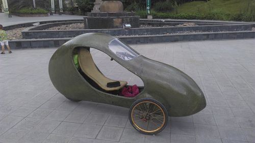 壳躺车,碳纤维壳躺自行车,子弹头低风阻自行车 三轮躺车