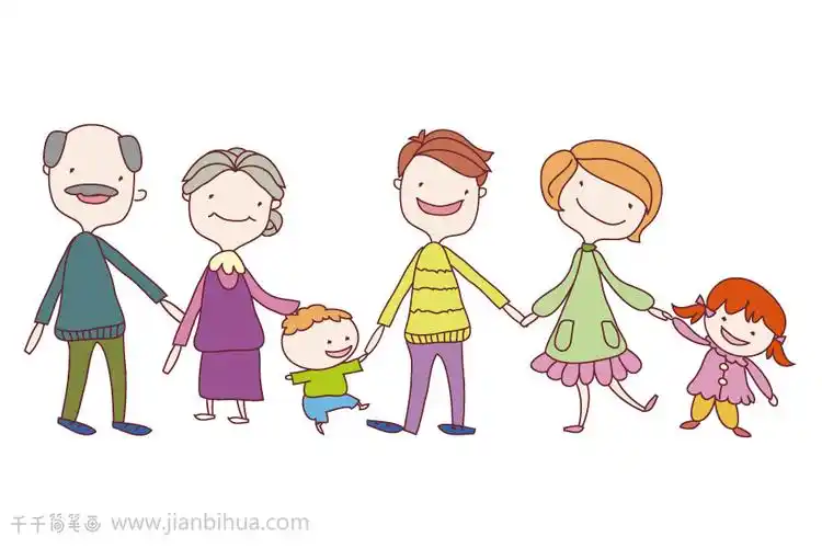 人是漂泊的船家是温暖的岸暖心家庭成员简笔画赶紧收藏