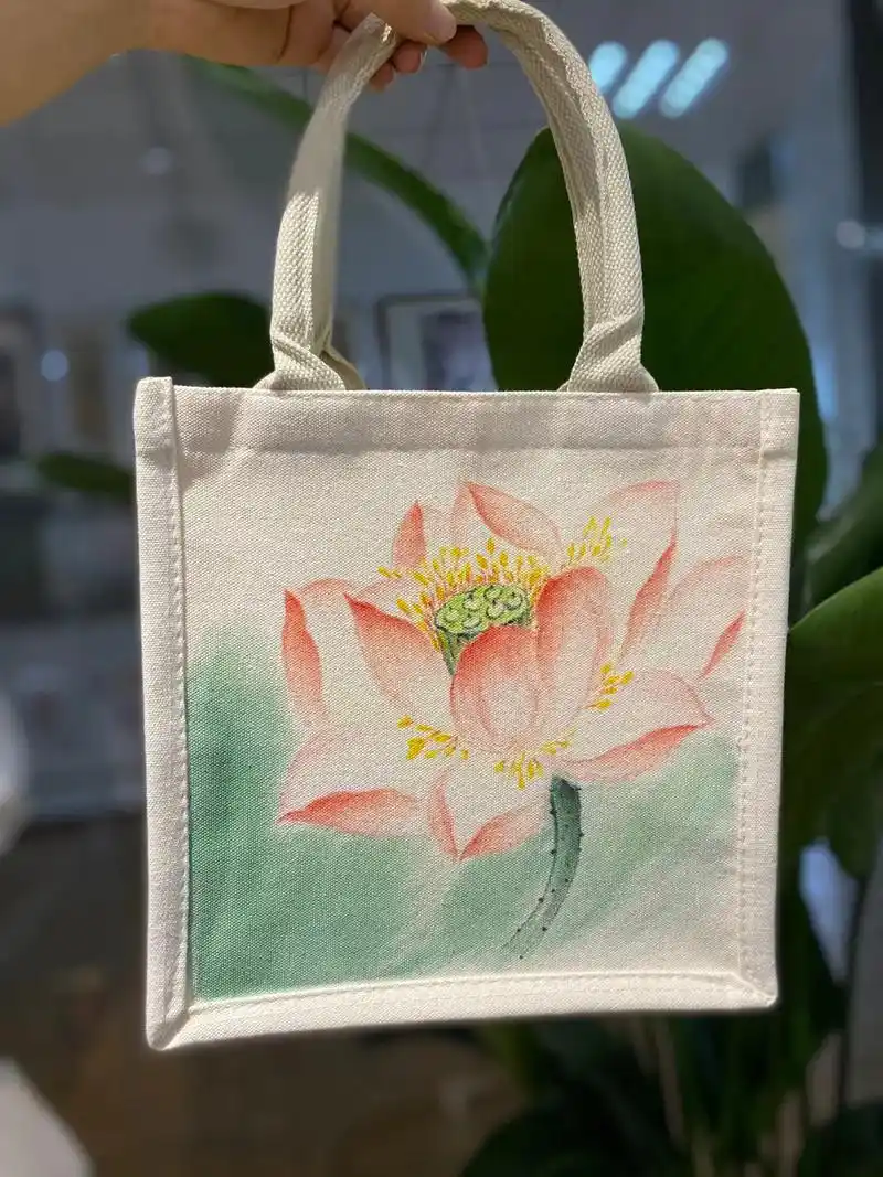 手绘帆布包#麻布包手绘 #画画 #手绘 - 抖音