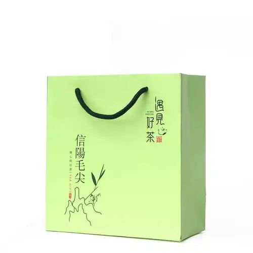 遇见好茶信阳毛尖手提袋礼品袋茶叶包装袋新款茶叶包装