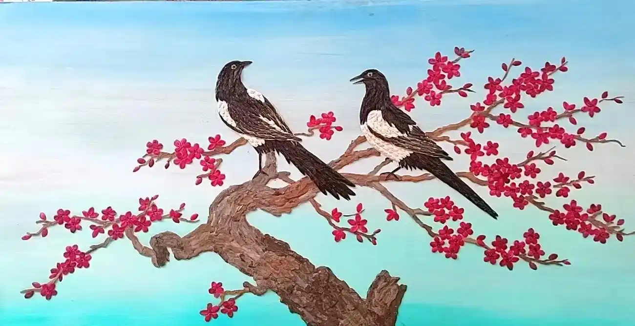 瓜子皮粘贴画 - 抖音