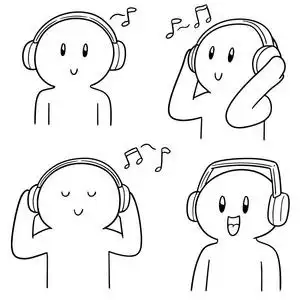 手绘卡通扬声器图片