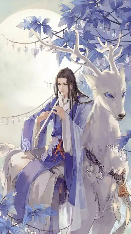 古风 紫衣 美男 妖孽 立绘素材