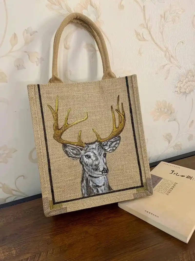 我的手绘包包#麻布包手绘 #手绘包包 - 抖音