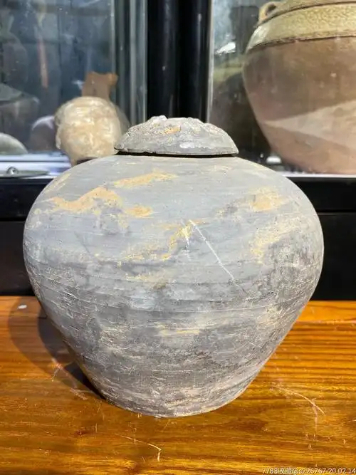 古玩陶器古董汉代陶罐-灰陶-7788收藏