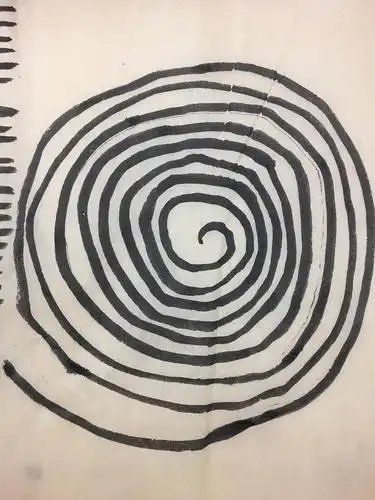 第一次画蚊香,感觉调锋没有做好,对笔把控不好,画横线感觉还可以,竖线