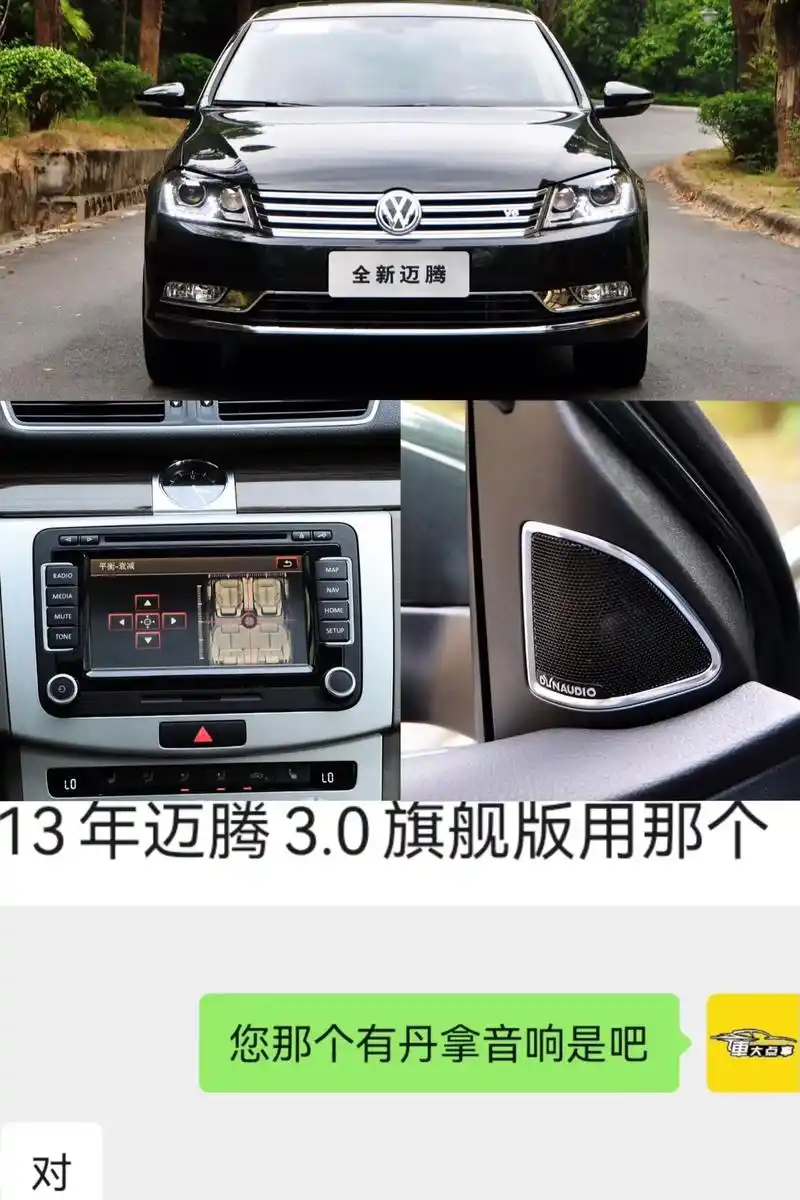 迈腾b7 顶配带#丹拿音响 的车型车机升级方案,希望能够帮