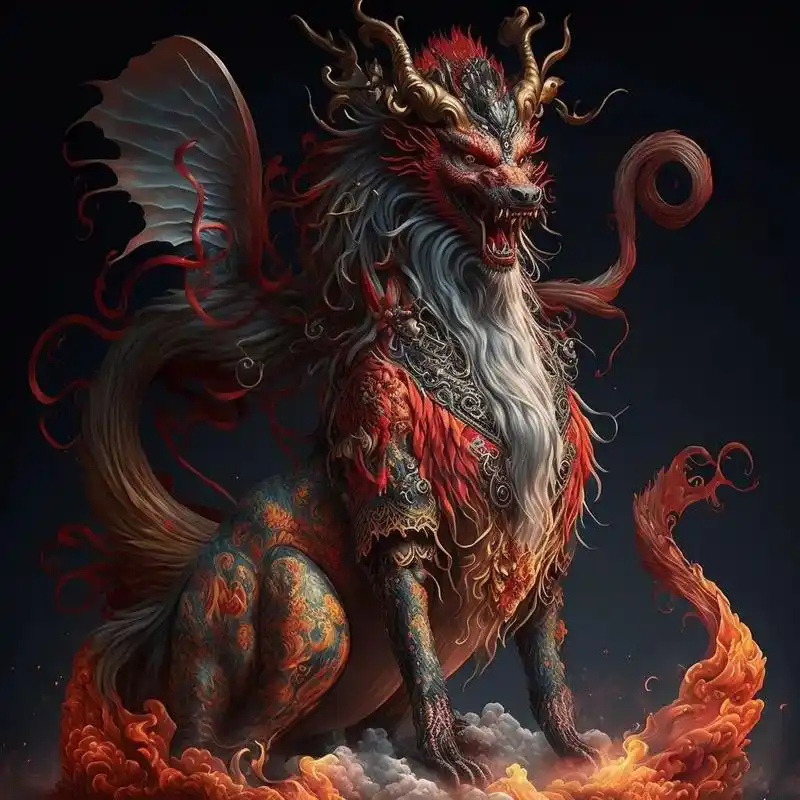 神兽火麒麟 我也俗一下做做神兽—火麒麟,和我名字很配,我qq也叫