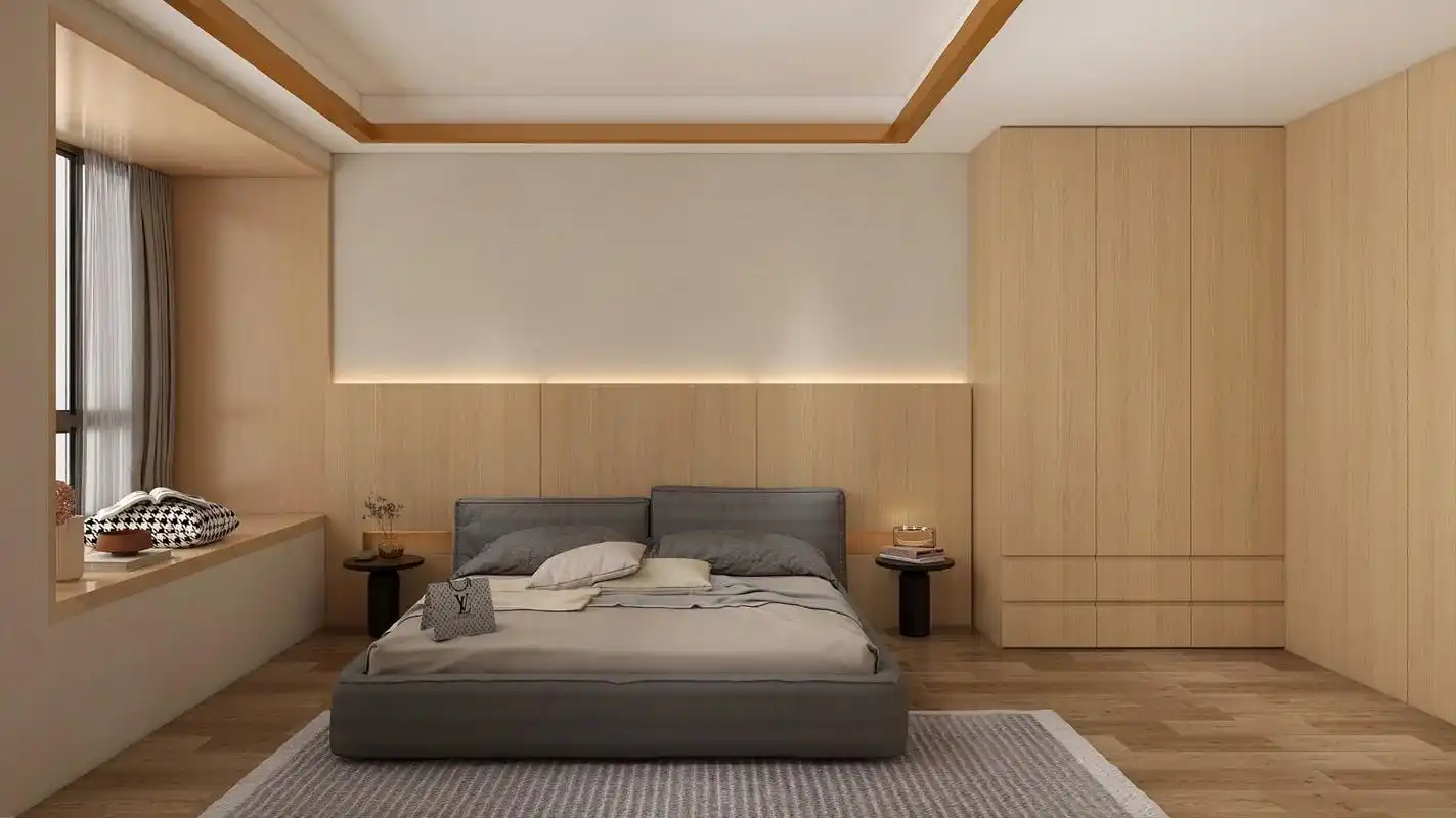 床头背景别再刷大白墙了,试试这几种护墙板 不想要单调的床头背景墙,4