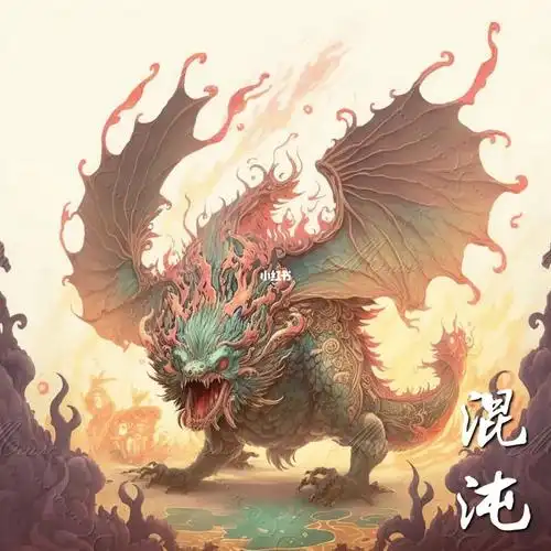 98ai 手绘#山海经  #山海经异兽  #混沌  #四大凶兽  #中国传统文化