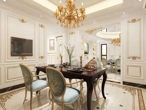 2022法式别墅餐厅室内效果图