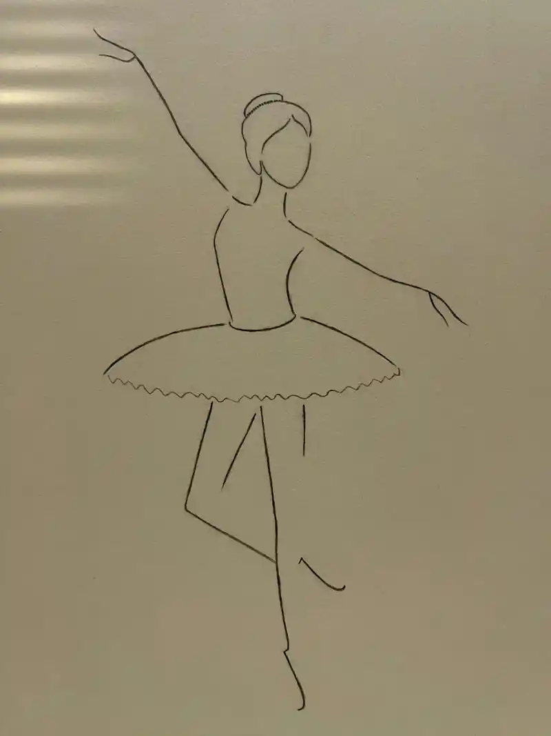 no.67简笔画-"舞者-独一无二的你"#绘画临摹 #舞者  - 抖音