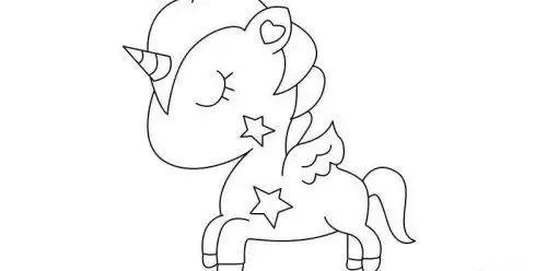 可爱梦幻独角兽简笔画图片大全简单又漂亮独角兽简怎么画笔画