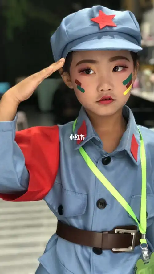 儿童舞台妆#迷彩妆舞台表演妆容造型分享