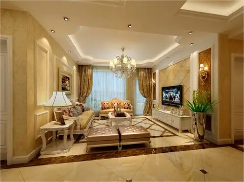 本案整体以简欧风格为主,辅以温暖色调,同时满足两代人的居住喜好._装