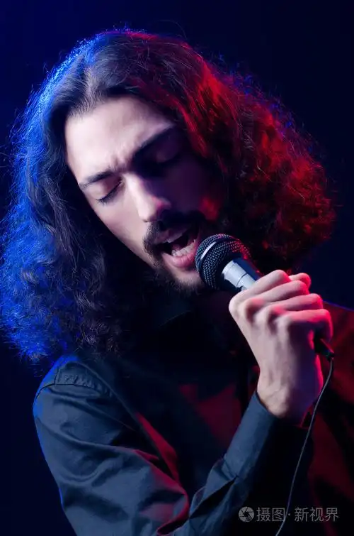 人在音乐会上唱歌