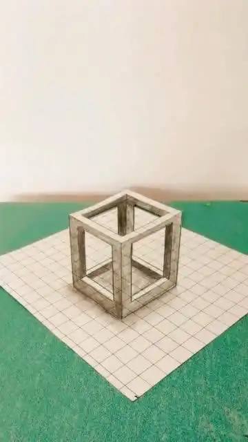 立体画画一个3d的正方体你看像吗