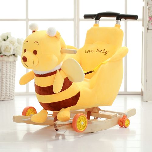 热卖宝宝摇马玩具两用大号音乐骑马摇摇车早教益智小木马婴幼儿童礼物